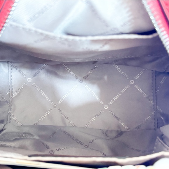 Michael Kors Jaycee XS MINI Convertible Zip Pocket Backpack Bright Red - Picture 10 of 14